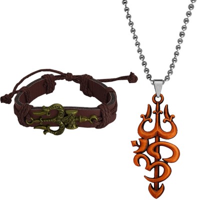 Sullery Leather Rhodium Bronze, Copper Jewellery Set(Pack of 1)