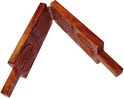 Hutson Handmade Pure Sheesham Wood Thekua/Khajoor Mould (Thekua Sancha)(Folding 2 in 1) (Thekua Sancha) (Folding 2 in 1) Reddish Brown Kitchen Tool Set
