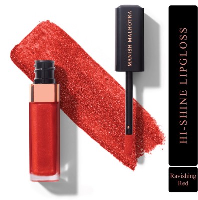 MyGlamm MANISH MALHOTRA HI-SHINE LIPGLOSS - RAVISHING RED(5 ml, RAVISHING RED)