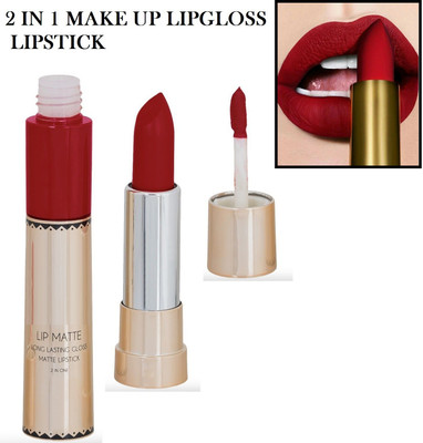 KAIASHA LONG LASTING 2 IN 1 RED LIPSTICK AND LIP GLOSS.(MAROON, 10 g)