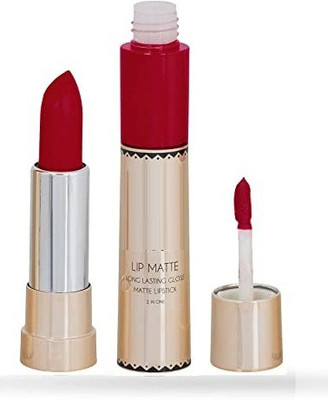 KAIASHA 2-in-1 Lipstick & Lip Gloss,(RED, 10 g)