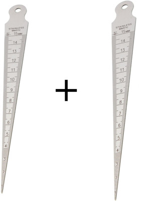 SAMENX Bore gauge/Taper Gage 1-15mm 1/32-5/8 Inch Stainless Steel (PACK OF 2) Bore Gauge