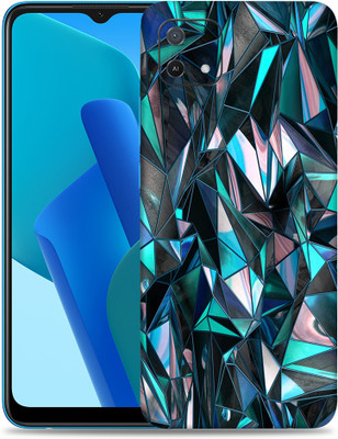 SkinoMania Oppo-A16e Mobile Skin(Multicolor Polygon-Blue)