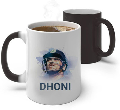 Convay DHONI MAGIC MUG The Changes Color When Filled with hot Liquid. Ceramic Coffee Mug(330 ml)