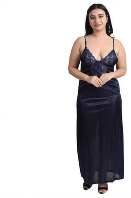 Fetify Women Nighty Set(Blue)