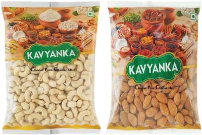 Kavyanka Cashew and Almonds Dry Fruit Nuts (Kaju and Badam) Combo, 500gm