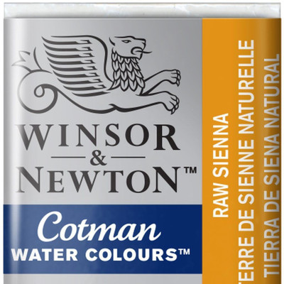 Winsor & Newton Cotman Water Colour Half Pan - Raw Sienna (552)(Set of 1, Beige)