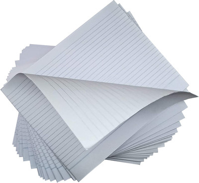 Redge CBSE Board Exam Practice Answer Sheets Pack of 100 Both Side Ruled Ruled A4 58 gsm A4 paper(Set of 100, White)