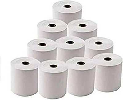 Supermax 2inch 57mm 13mtrs 1 2inch 57mm 13mtrs 45 gsm Thermal Paper(Set of 10, White)