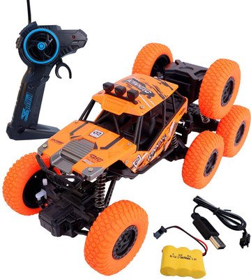 Equipagecart RC Rock Climber Car, 4WD, 8 Wheels Climbing Car, Off-Road Car(Orange)