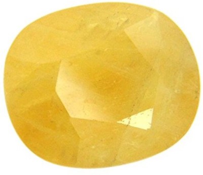 TEJVIJ AND SONS 6.25 Ratti Guru Ratna Pukhraj Yellow Sapphire Certified Gemstone Stone Sapphire Ring