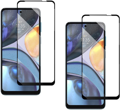 ISAAK Edge To Edge Tempered Glass for Motorola G22 Edge to Edge, Full Glue, 11D Tempered Glass(Pack of 2)