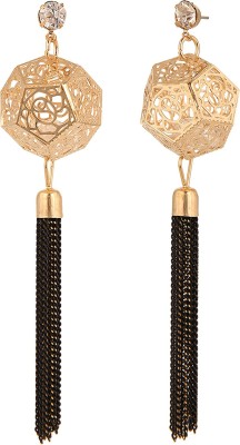 Efulgenz Trendy Sparkle Crystal Alloy Tassel Earring