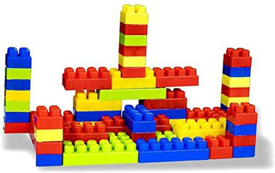 SATSUN ENTERPRISE 60pcs Building Blocks for Creativity and Imagination (Block 52 + Tyres 8)(Multicolor)