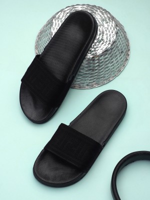 Kapani Fashion Men Slides(Black , 7)