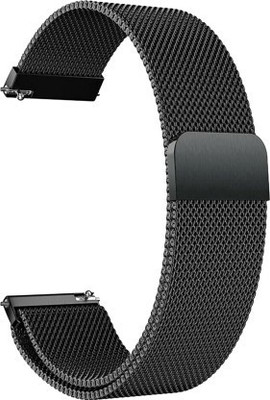 RUPELIK 22mm Magnetic Strap for Sam Watch(46mm) S3 Frontier & Classic Smart Watches Smart Watch Strap(Black)