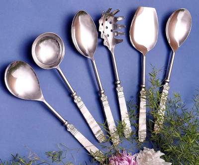 MFU-MADE FOR YOU Serving Spoon for Dinning Stainless Steel Serving Spoon Set(Pack of 6)