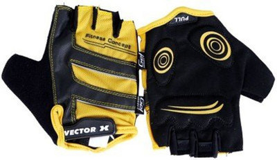 VECTOR X VX-580 Gym & Fitness Gloves(Yellow, Black)