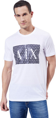 BEN MARTIN Printed Men Round Neck White T-Shirt