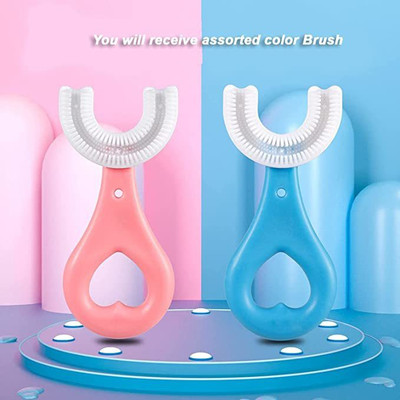 KOTLEY High quality Infant Toothbrush Silicon Tooth Brush for 2-6 Years Kids Soft Toothbrush(Pack of 2)
