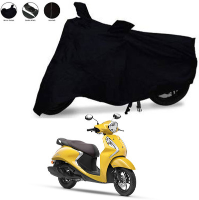 AUTOCAD Waterproof Two Wheeler Cover for Yamaha(Fascino 125 BS6, Black)