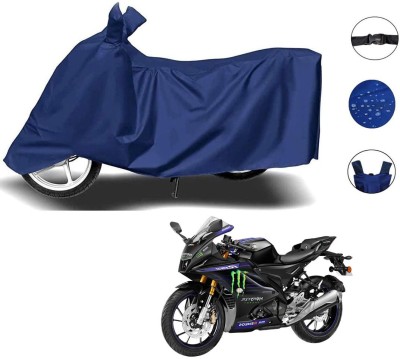 OliverX Waterproof Two Wheeler Cover for Yamaha(YZF-R15 V3 New BS6, Blue)