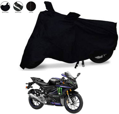 Aamaya Store Waterproof Two Wheeler Cover for Yamaha(YZF-R15 V2, Black)