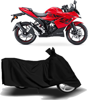 Aoriyon Waterproof Two Wheeler Cover for Suzuki(Gixxer SF 150, Black)