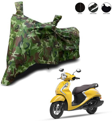 AutoGalaxy Waterproof Two Wheeler Cover for Yamaha(Fascino 125 BS6, Green)