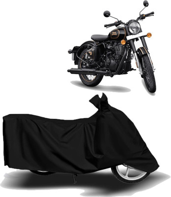 MoTRoX Two Wheeler Cover for Royal Enfield(Bullet 500, Black)