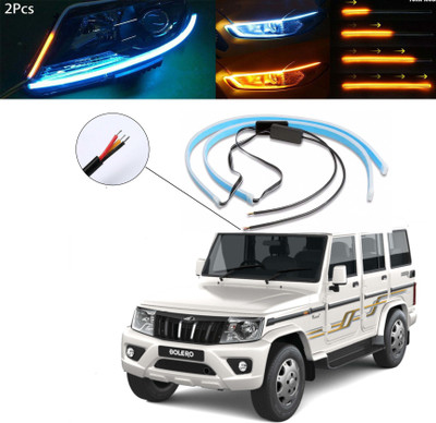 Gadiparts ™ Car Audi Light Flexible Strip DRL White And Yellow LED 01 For Bolero Car Fancy Lights(White, Yellow)