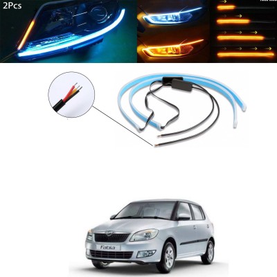 Gadiparts ™ Car Audi Light Flexible Strip DRL White And Yellow LED For Laura Headlight Car LED for Skoda (12 V, 55 W)(Laura, Pack of 1)