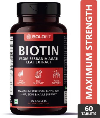 BOLDFIT Biotin Tablets For Hair Growth, Skin Nails & Beard For Men & Women Supplement(60 Tablets)