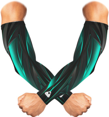 Rutcal Polyester, Nylon Arm Sleeve For Men & Women(Free, Green)