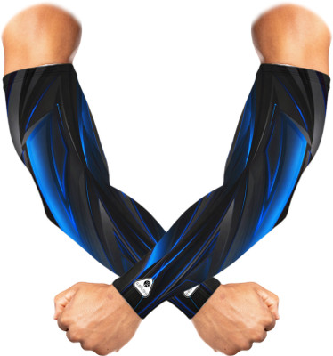 SUBHUSHA Polyester, Nylon Arm Sleeve For Men & Women(Free, Blue)