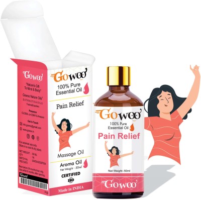 GoWoo Pain Relief Blend Oil - Eucalyptus, Wintergreen, Ginger, turmeric and Clove Oil(50 ml)