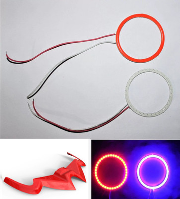 acube mart RS 200 ring light /Demon / Angel Eyes cops + rs winglet red Projector Lens