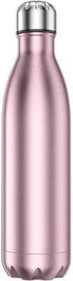SPIRITUAL HOUSE Hot & Cold Double Wall Vacuum Insulated Flask Water Bottle Stainless Steel 750 ml Bottle(Pack of 1, Pink, Steel)
