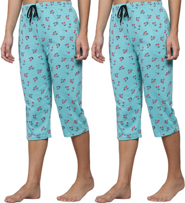 Fit N Fame Women Blue Capri