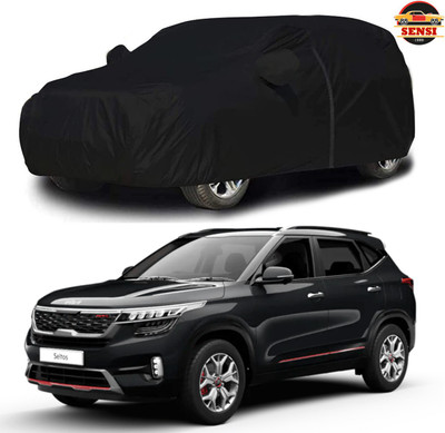 Sensi Car Cover For Kia SELTOS (With Mirror Pockets)(Black)