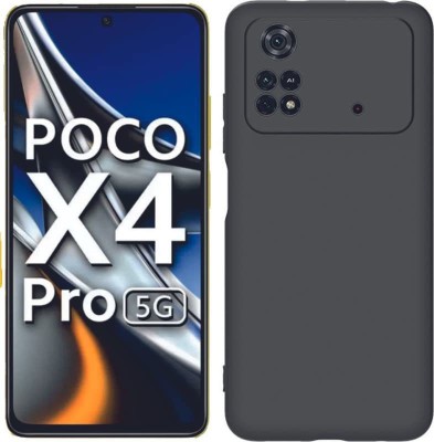 VISHZONE Back Cover for Redmi Poco X4 Pro 5G(Black, Grip Case, Silicon, Pack of: 1)