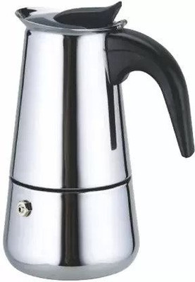 vedvit 300 ml Espresso Coffee Maker stovetop espresso coffee Percolator steel 6 Cups Coffee Maker(Silver)