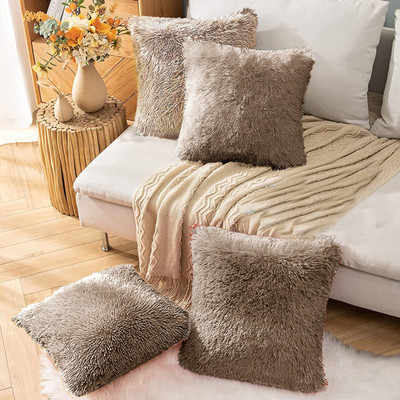 PICKKART Microfibre Solid Cushion Pack of 4(Grey)