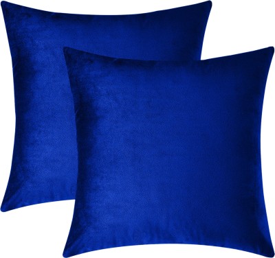 Sugarchic Plain Cushions Cover(Pack of 2, 40 cm*40 cm, Blue)