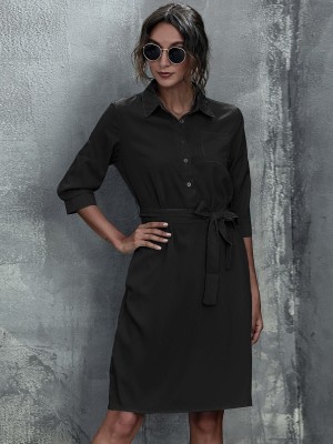 Urbanic Women Shirt Black Dress