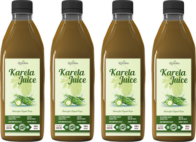 Relishta Karela Juice - Purifies Blood and Boosts Immunity - 500 ml Each - Pack of 4(4 x 500 ml)