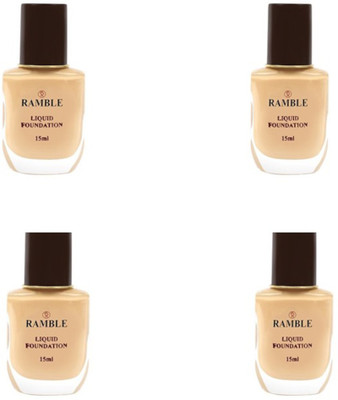 Ramble Mini Foundation | Natural Beige (Pack of 4) Foundation(Beige, 15 ml)