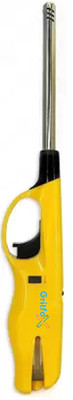 Gritfox Gas Lighter for Kitchen Stove/Candle Usage, Flame adjustable Gas Lighter Plastic, Steel Gas Lighter(Yellow, Pack of 1)