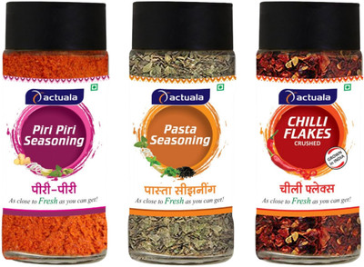 AACTUALA PIRI PIRI | Pasta Seasoning | Red Chilli Flakes (40g Each) - Pack of 3(120 g)