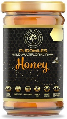 Puro Miles Wild Multi Floral Raw Honey| Unprocessed and Unpasteurized | Sourced from Deep Mountain Forests |Direct from authentic beekeepers(500 g)